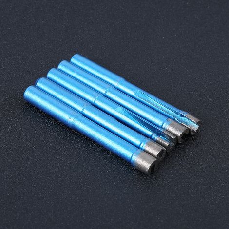 Jeu de 5 forets diamantés 8mm bleu pour granit, céramique, carrelage et béton - Perceuse professionnelle pour murs et dalles (1/5)