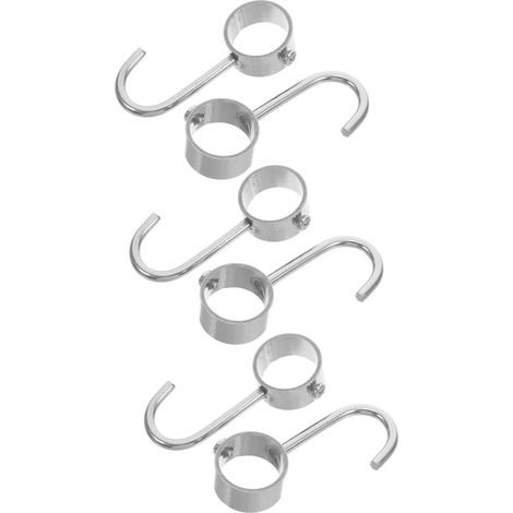 Lot de 6 crochets en acier inoxydable, porte-serviettes robuste pour cuisine, salle bain et (1/5)
