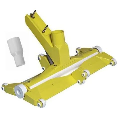 Balai aspirateur manuel 48 cm pour piscines béton et liner – Brosse centrale 19" – Compatible avec tuyaux 1" 1/2 et 2" – Fairlocks