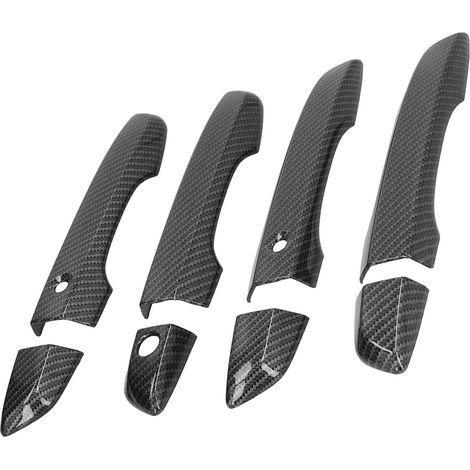 Türgriffblenden in Carbonfaser-Optik, kompatibel mit Honda Civic 10e 2016-2020 (Rechtslenker). (1/5)