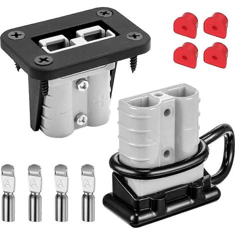Lot de 2 connecteurs rapides pour batterie 12V à 36V, calibre 6-10 (1/5)