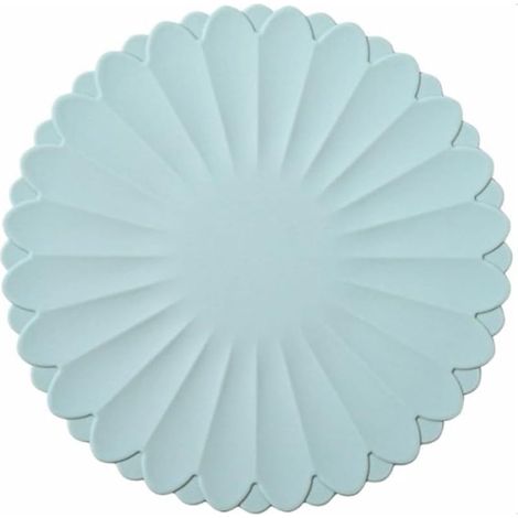 Silicone Résistants à la Chaleur - Dessous de Plat Anti-Dérapant pour Cuisine et Table (Bleu mer Ciel, Diamètre: 18 CM / 7,09 Pouces (Environ)) (1/4)