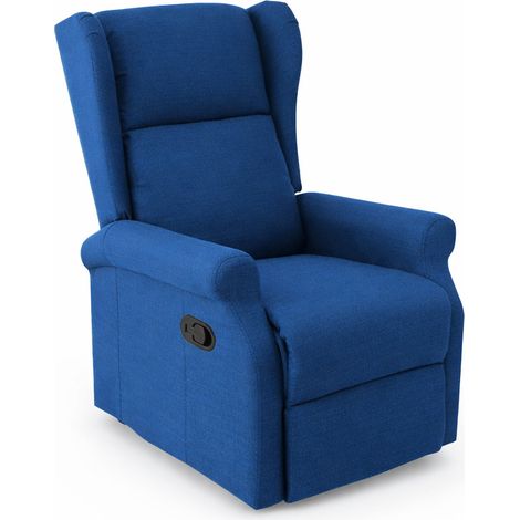 Poltrona "Aquila" con recliner manuale e rivestimento in tessuto per interno -Bordeaux (1/4)