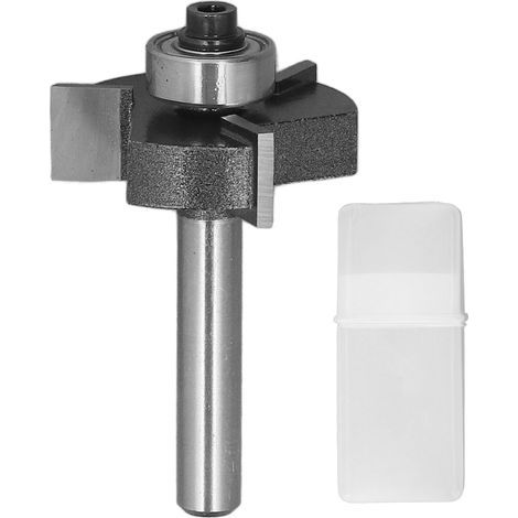 Fraise à rainurer en T, queue de 6,35 mm (1/4"), profondeur de 9,5 mm (3/8"), 3 cannelures, avec roulement à billes pour le rainurage et le feuillurage du contreplaqué