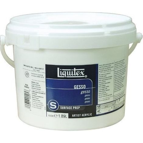 Additif préparateur de surface - LIQUITEX - Gesso - 1,89 L - Blanc - Professionnel
