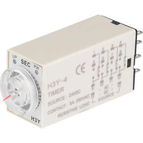 H3Y-4 14-pin 24VDC time delay relay timer switch for automatic control remote communication, (30S)