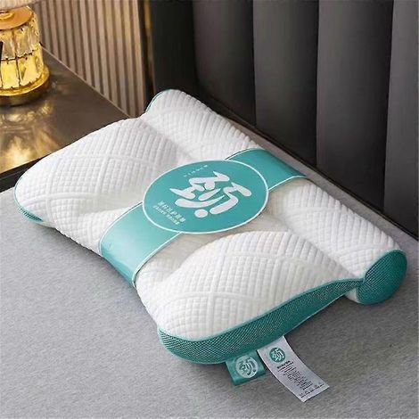 Oreiller ergonomique en duvet d'oie, oreiller cervical de soutien améliorant le sommeil- (1/5)