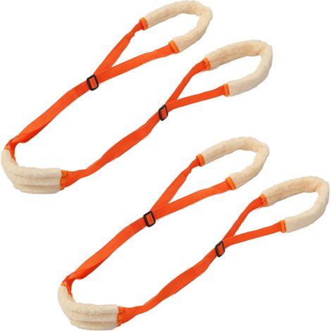 Hinterbein-Stützgeschirr für Hunde (2er-Set) aus weichem Korallensamt, verstellbarer Gurt, zum Anheben und Stützen der Hinterbeine (orange). (1/5)