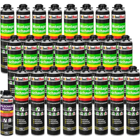 IsolBau Pistol Mounting Foam B2 Montageschaum 24 x 750 ml 1 x Cleaner (1/5)