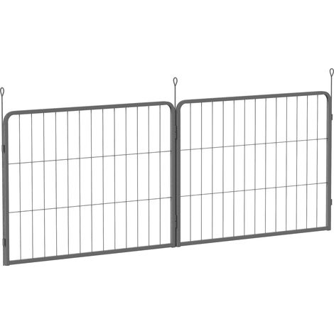 2 Piece Dog Pen Expansion Pack for 60cm High Pet Playpen with 3 Stakes-for Small Dogs (1/5)