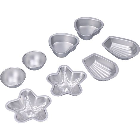 Moule à gâteau professionnel en alliage d'aluminium pour la cuisson, portable et facile à utiliser, ensemble de moules à boules de sel de bain n° 12 (1/5)