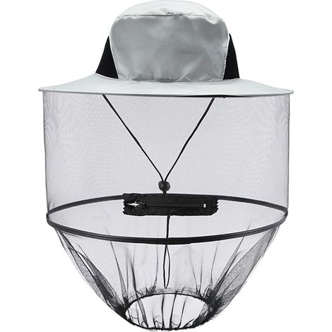 1 Pièce Chapeau de Protection Anti Moustiques Casquette de Moustiquaire Gris avec Filet Face Cover Chapeau de Loisir Pliable Moustiques Moustique Chapeau de Soleil Filet Face Cover Chapeau (1/5)