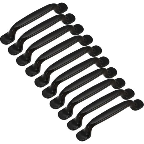 10x Kitchen Cabinet Door Handles Cupboard Drawer Bedroom Furniture Pull Center Distance 128MM, Aluminum, with screws (1/5)
