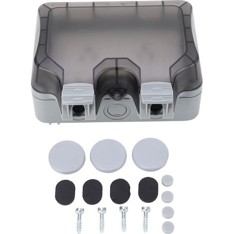 Wasserdichte Außensteckdose (IP66) mit 2 wasserdichten Steckdosen und einem 110V 15A US-Ladegerät