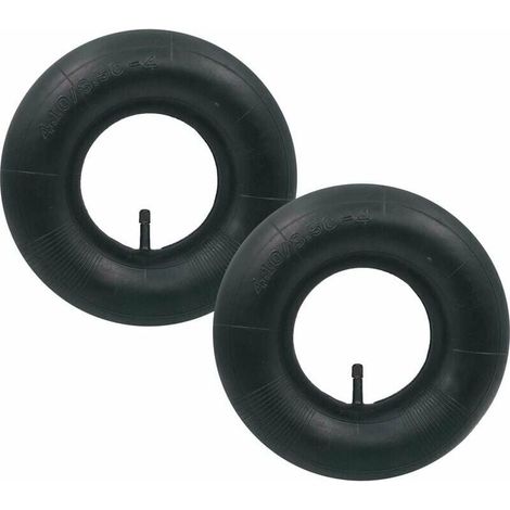 Schlauch – 410/350-4 – TR-13 Ventil (gerade) – Für Gartenwagen- und Rasenmäherreifen – 2er-Pack (1/5)