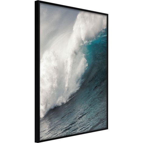 Affiche Murale Encadrée "Power of the Ocean" 40 x 60 cm Noir