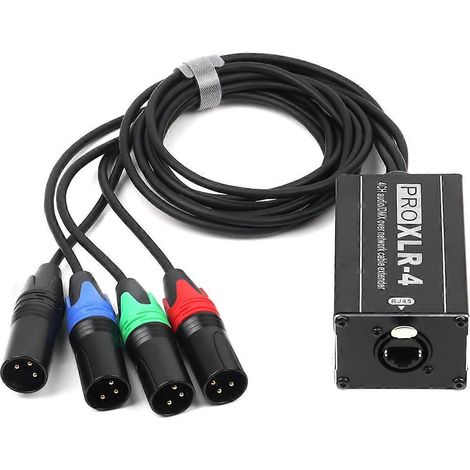 Répartiteur audio RJ45 vers XLR 4 canaux 3 broches mâle (1/5)