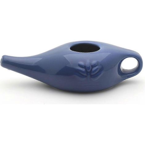 Cánula nasal de cerámica, 250 ml, cánula nasal/irrigador nasal de yoga hecho a mano