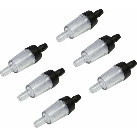 Aquarium One Way Clapets Anti-Retour Anti-Retour Accessoires de Pompe à Air pour Fish Tank Black,,6 Pack (1/5)