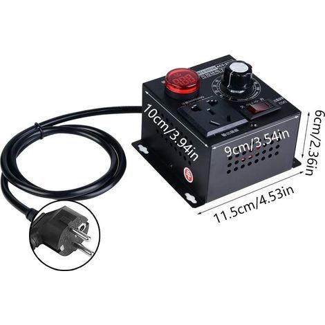 Dimmer, AC 220V 9A 4000W SCR Spannungsregler Motorlüfter Drehzahlregler (1/4)