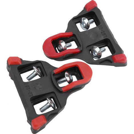 1 Paar Pedalplatten mit Selbstverriegelungssystem für Mountainbikes und Rennräder (Rot) (1/5)