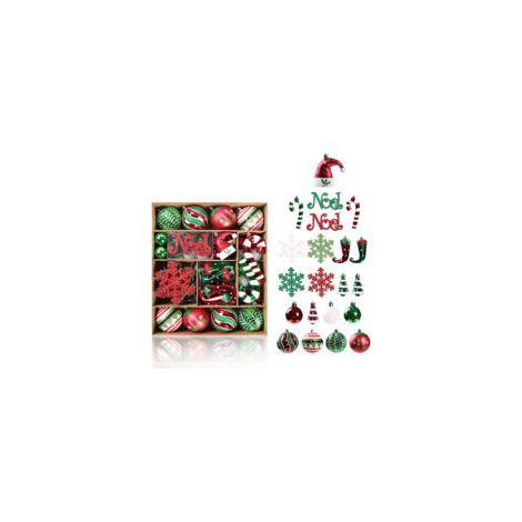 Galvanisch bemalte Hängedekorationen für Weihnachten, über 70 Feiertage, Geburtstage, Weihnachtsbaumschmuck - Crezuo