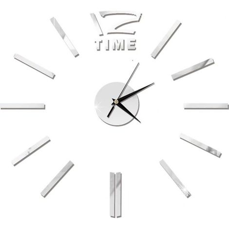 DIY-Spiegelwanduhr, Wohnzimmerdekoration, Wanduhr, geräuschlose Spiegeluhr (1/4)