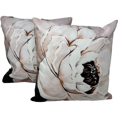 Jet-Line® 2-er Deko Kissen Set Rose 40x40 cm Sofakissen für In- und Outdoor mit Füllung (1/2)