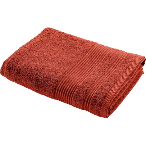 Serviette ou drap de douche 70 x 130 cm Tendresse marsala