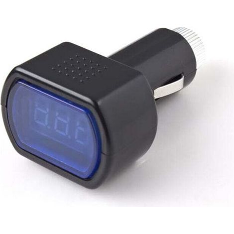 Affichage numérique 12v Led Voiture Véhicule Cigarette Socket Voltmètre Tension Batterie Testeur De Puissance Électrique Jauge Indicateur Van Camion Moto (1pcs) (1/4)