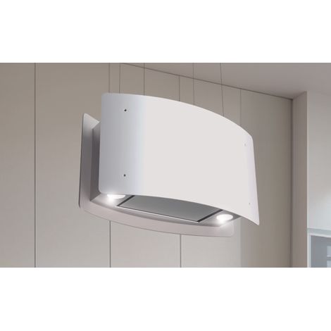HOTTE IDEAL cm. 70x35 - Acier inoxydable, verre blanc - 800 m3/h (1/3)