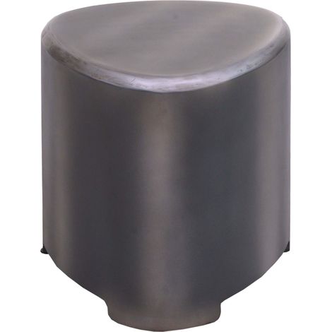 Taburete reposapiés de madera aspecto metal 40x38x38 cm 040008599