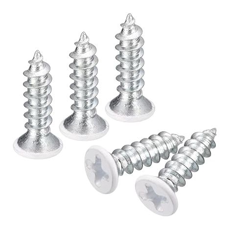 Vis Autotaraudeuse ST4x15mm Plat Tête Phillips Blanc (1/5)