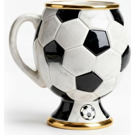 Mug sur le thème du football — Tasse à café en céramique de 10 oz, idéale pour le thé chaud, le cappuccino et le chocolat chaud cadeau sur le thème du football, tasse avec anse. (1/5)