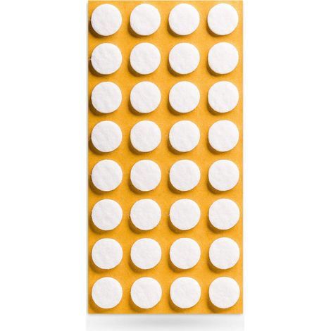 Filzgleiter Ø 17 x 3 mm selbstklebend weiß (1/2)