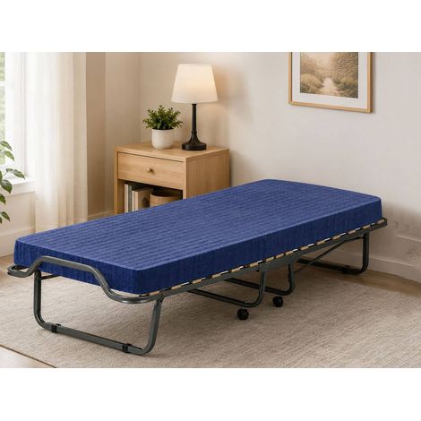 Talamo Italia - Klappbett Daaltone, Feldbett Platzsparendes mit 15 Lattenrost, inklusive Schutzhülle, 100% Made in Italy, 80x200x40 cm, inklusive memory Matratze (1/5)