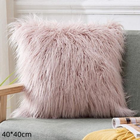 Plüschkissenbezug, flauschig und weich, mit den Maßen 15,7 x 15,7 Zoll, geeignet für Wohnzimmer, Sofa, Schlafzimmer, Auto, Zuhause und als Weihnachtsdekoration.