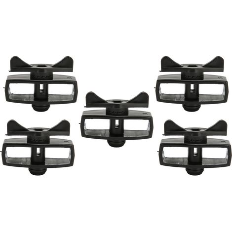 Lot de 50 tendeurs de fil pour clôture électrique portable de jardin, en alliage noir. (1/5)