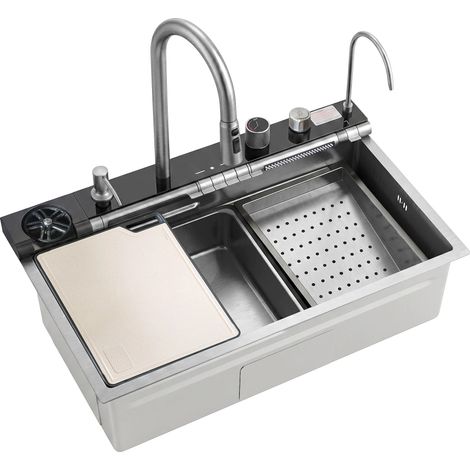 Évier Multifonctionnel En Acier Rea Alonzo Brush Nickel (1/5)