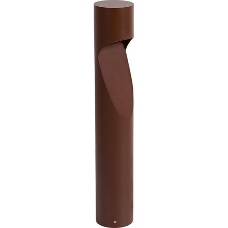Borne LED Moderne en Aluminium 81 cm Éclairage Extérieur Marron Caroi (1/5)