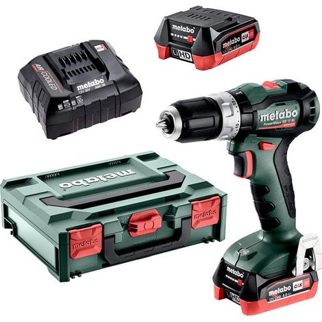 Taladro percutor inalámbrico 12V POWERMAXX SB 12 BL 2X4AH LIHD - METABO - 601046800 - CARGADOR ASC 55 + METABOX 118 (1/5)