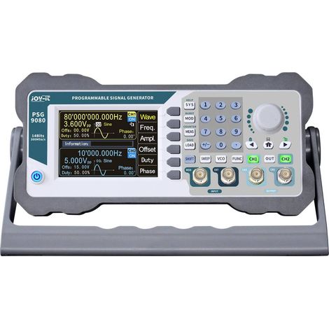 Joy-it Generatore di segnale 1 nHz - 80 MHz 2 canali Triangolare, Curva di Lorenz, Puls, Rampa, Rumore, Quadra, Segnale (1/2)
