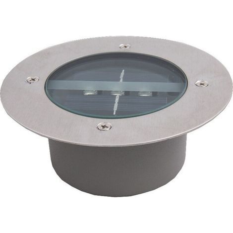 Lumière Solaire Extérieur, 4 Pack 3 LED Spot Lampe Solaire Jardin, Etanche IP65, Pelouse Lumière Decorative Pour Chemin Terrace Jardin Allée (Rond, Blanc Froid) (1/4)