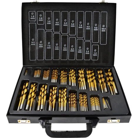Geko Titanbohrer-Set 170 Teile Metall
