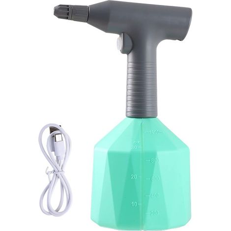 Elektrisches Sprühgerät mit Nebeldüse, tragbares Wassersprühgerät für Rasen und Garten (Grün 1L) (1/4)