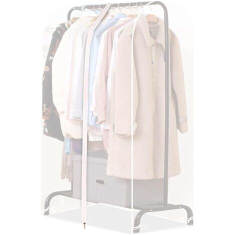 Moth-Proof Translucent 110cm Garment Bag for Closet, Clothes Covers with Zipper, Closet Garment Storage Bag to Resist Humidity and Dust, Closet Not Included