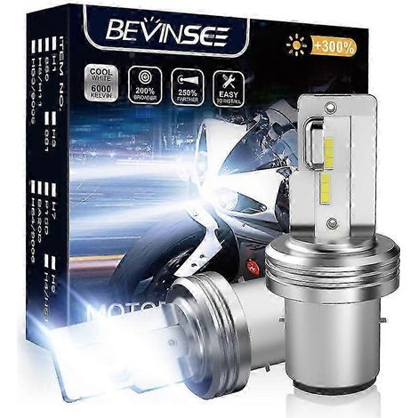 (BA20d) BA20D LED-Motorradscheinwerfer, Fahrzeugbeleuchtung, H6 12V 3000lm LED-Lampen, lüfterlos, kabellos, Ersatz für Motorradscheinwerfer (1/5)