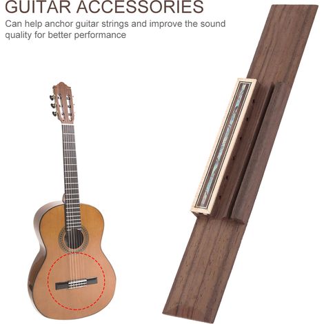 Chevalet de guitare classique en palissandre, pièces détachées et accessoires pour instruments. (1/5)