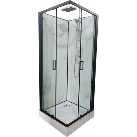 Cabine de douche carrée 90x90 QUADRA Marble (1/5)