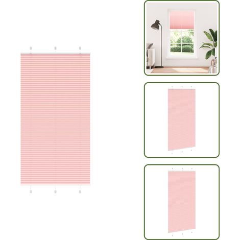 The Living Store Plissee Rosa 105x200 cm Stoffbreite 104,4 cm Polyester - Sichtschutz (1/5)